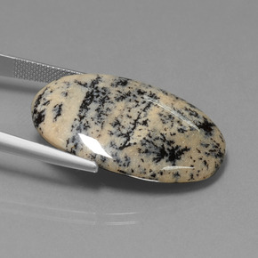 28.19 карата, натуральный Многоцветный Дендритный агат, Огранка Овал, Непрозрачный