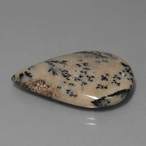28.31 карата, натуральный Многоцветный Дендритный агат, Форма груши, Непрозрачный