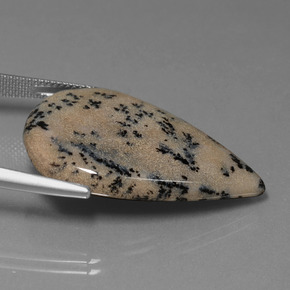 28.31 карата, натуральный Многоцветный Дендритный агат, Форма груши, Непрозрачный