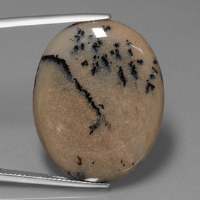 35.89 карата, натуральный Многоцветный Дендритный агат, Огранка Овал, Непрозрачный