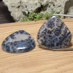 46.33 карата, натуральный Многоцветный Дендритный агат, Форма груши, Полупрозрачный