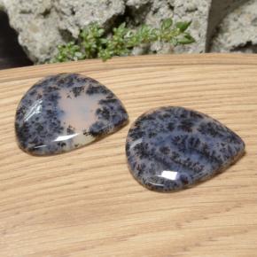 46.33 карата, натуральный Многоцветный Дендритный агат, Форма груши, Полупрозрачный