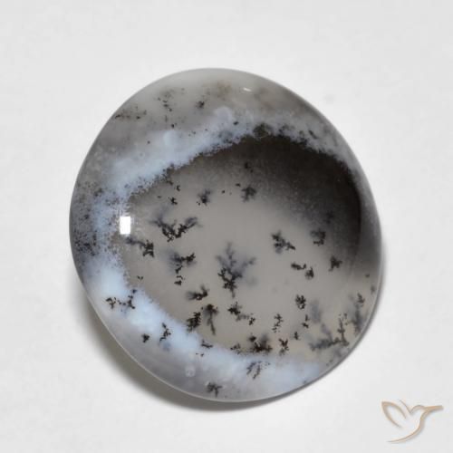 7.84ct Натуральный Многоцветный Дендритный агат, Круглый, Полупрозрачный