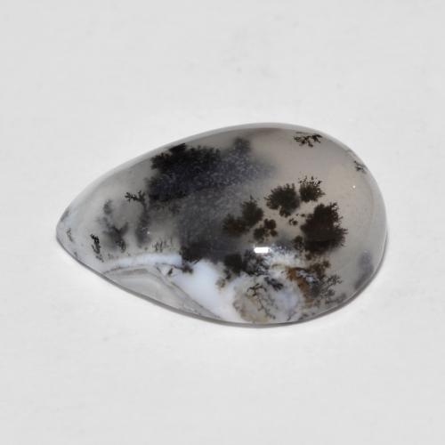8.16 карата, натуральный Многоцветный Дендритный агат, Форма груши, Полупрозрачный
