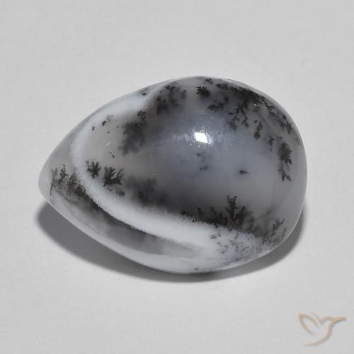 9.59ct Натуральный Многоцветный Дендритный агат, Форма груши, Полупрозрачный