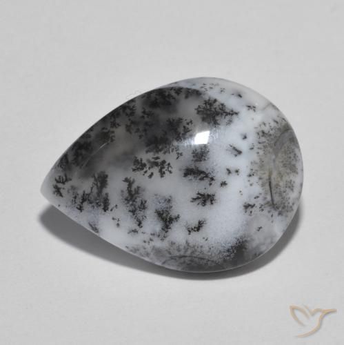 6.81ct Натуральный Многоцветный Дендритный агат, Форма груши, Непрозрачный