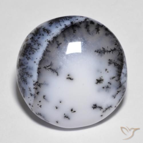 14.83 карата, натуральный Многоцветный Дендритный агат, Огранка Круг, Непрозрачный