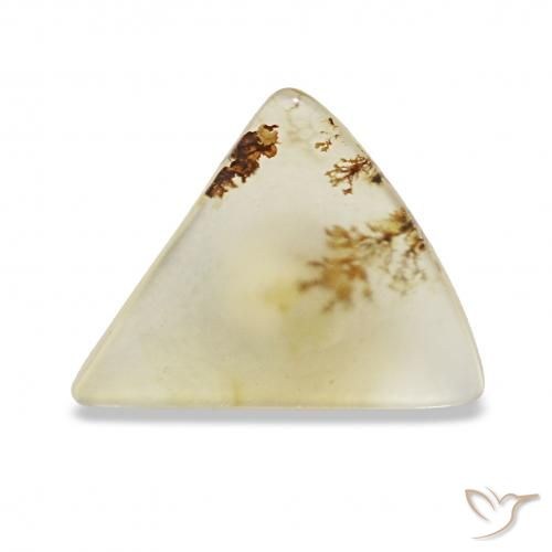 2.11 карата, натуральный Многоцветный Дендритный агат, Триллион, Прозрачный