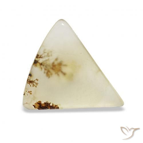 2.11 карата, натуральный Многоцветный Дендритный агат, Триллион, Прозрачный