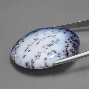 69.65 карата, натуральный Многоцветный Дендритный халцедон, Огранка Овал, Полупрозрачный