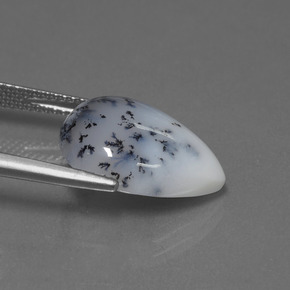 7.17 карата, натуральный Многоцветный Дендритный халцедон, Форма груши, Полупрозрачный