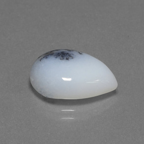 6.98 карата, натуральный Многоцветный Дендритный халцедон, Форма груши, Полупрозрачный