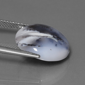 9.98 карата, натуральный Многоцветный Дендритный халцедон, Огранка Круг, Полупрозрачный