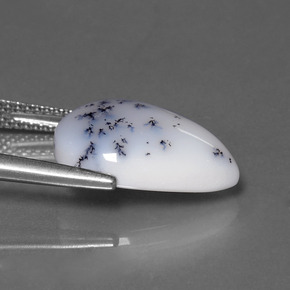 7.05 карата, натуральный Многоцветный Дендритный халцедон, Форма груши, Непрозрачный