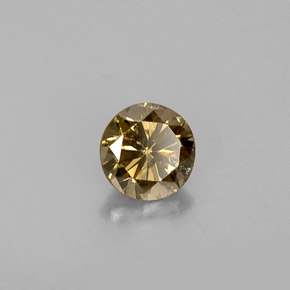 Натуральный коричневый алмаз 0,32 карата огранка круг, VS-SI