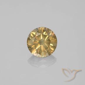 1.50ct Натуральный шампанское Бриллиант, Круглый, SI