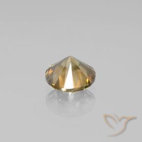 1.50 карата, натуральный шампанское Бриллиант, Круглый, SI