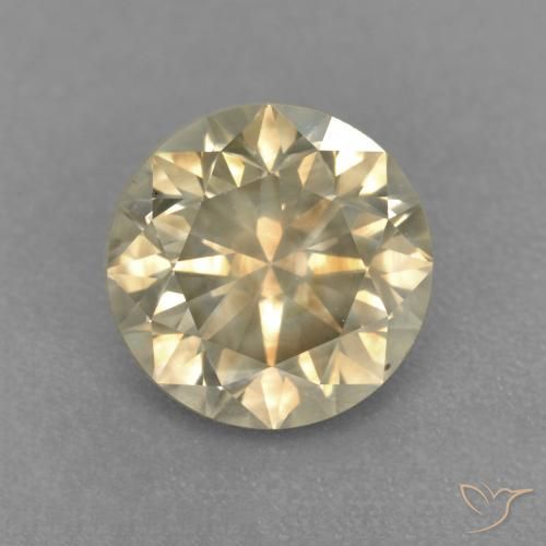 1.85ct Натуральный Шампань Бриллиант, Круглый, SI
