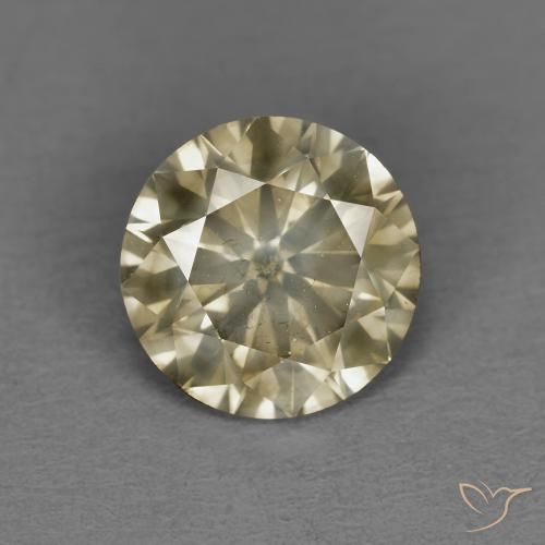 1.54ct Натуральный Коньяк Бриллиант, Круглый, SI