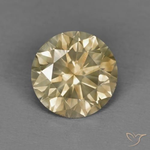 1.81ct Натуральный Коньяк Бриллиант, Круглый, SI