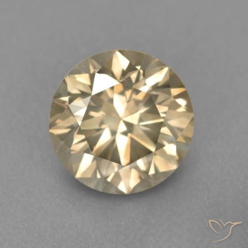 1.67ct Натуральный Коньяк Бриллиант, Круглый, SI