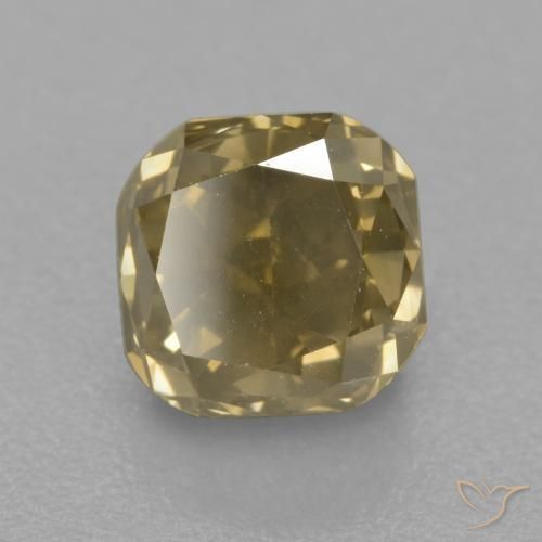 1.57ct Натуральный шампанское Бриллиант, Изумрудная огранка, SI