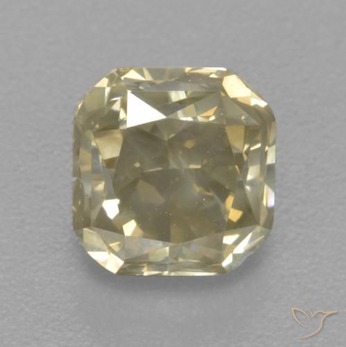 1.81ct Натуральный Шампань Бриллиант, Изумрудная огранка, SI