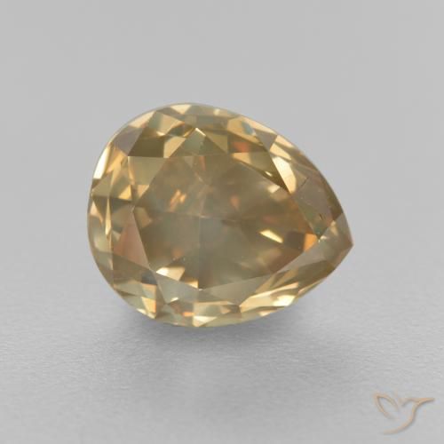 1.98ct Натуральный Коньяк Бриллиант, Форма груши, SI