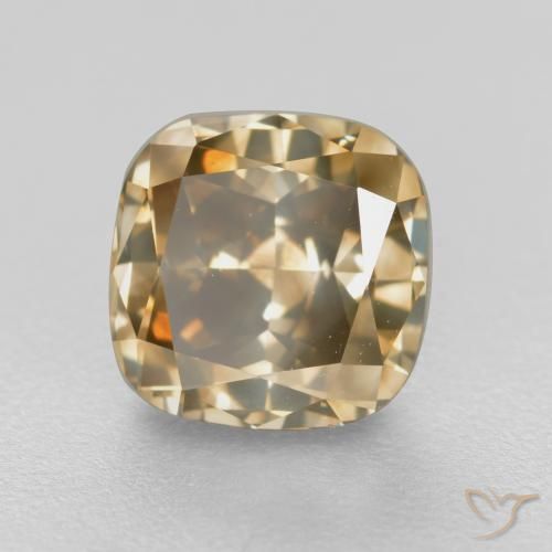 1.51ct Натуральный Коньяк Бриллиант, Подушка, SI