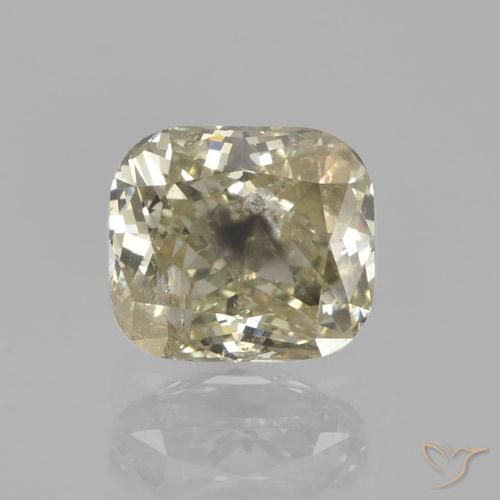 1.15ct Натуральный Коньяк Бриллиант, Подушка, VS-SI