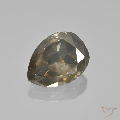 1.81ct Натуральный Глубокий коньяк Бриллиант, Форма груши, Чистота VS