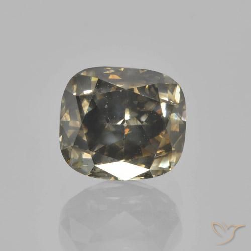 1.64ct Натуральный Глубокий коньяк Бриллиант, Подушка, VS-SI