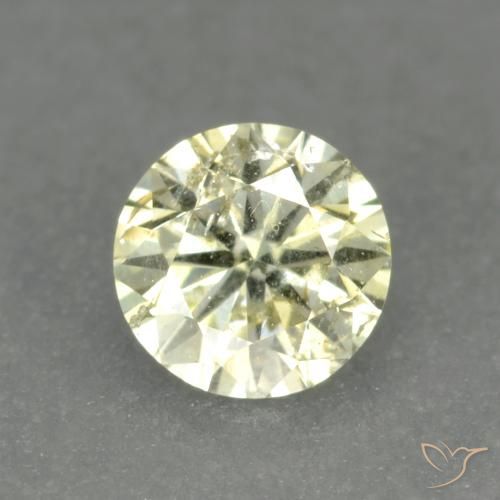 0.17ct Натуральный Лимонно-желтый Бриллиант, Круглый, VS-SI
