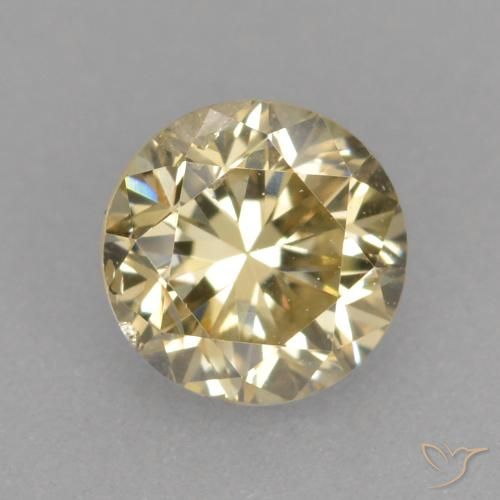 0.36ct Натуральный Шампань Бриллиант, Круглый, VS-SI