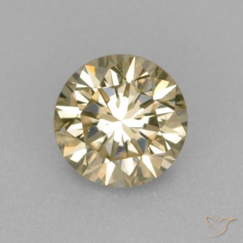 0.36ct Натуральный Шампань Бриллиант, Круглый, Чистота VS