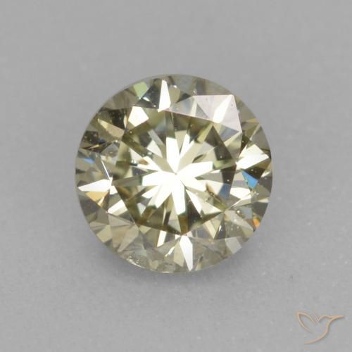 0.27ct Натуральный Medium Light-Yellow Бриллиант, Круглый, Чистота VS