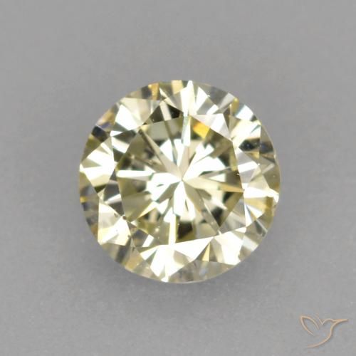 0.25ct Натуральный Шампань Бриллиант, Круглый, VVS-VS