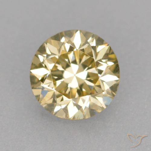 0.31ct Натуральный шампанское Бриллиант, Круглый, Чистота VS