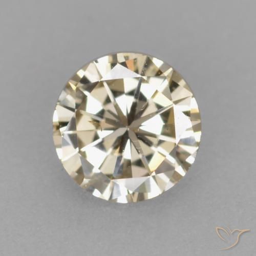 0.24ct Натуральный Коньяк Бриллиант, Круглый, Чистота VS