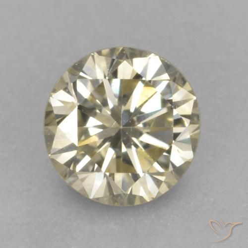0.18ct Натуральный Шампань Бриллиант, Круглый, VVS-VS
