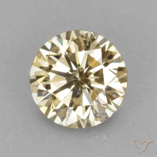 0.18ct Натуральный Коньяк Бриллиант, Круглый, VVS-VS