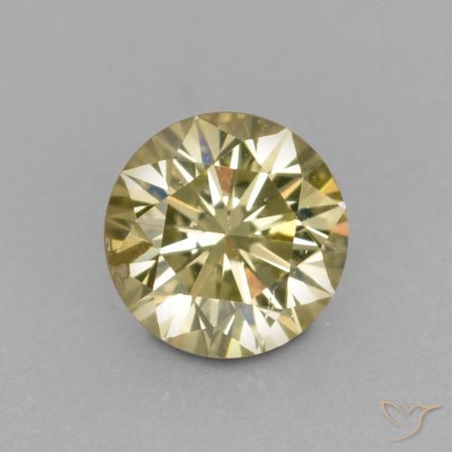 0.25ct Натуральный Шампань Бриллиант, Круглый, VS-SI