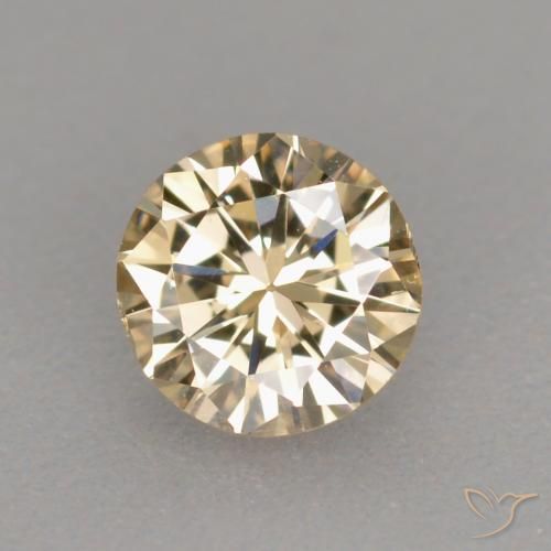 0.25ct Натуральный Очень светлый золотисто-коричневый Бриллиант, Круглый, VS-SI