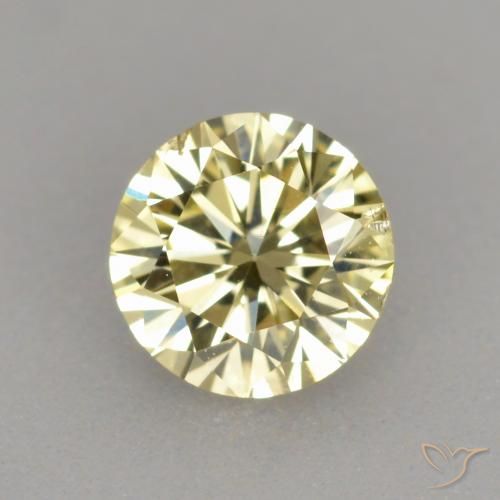 0.33ct Натуральный Золотисто-коричневый Бриллиант, Круглый, SI