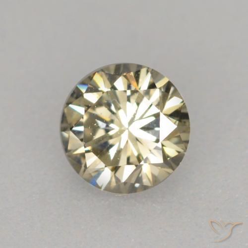 0.23ct Натуральный Коньяк Бриллиант, Круглый, VVS-VS