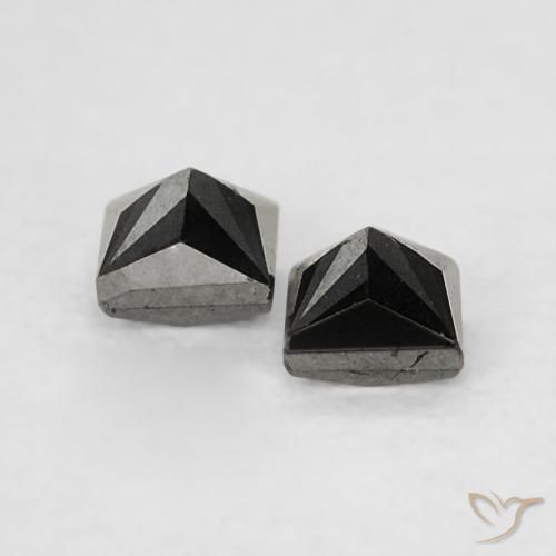 0.18 карата, натуральный Черный Бриллиант, Квадрат, Непрозрачный