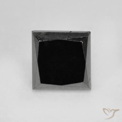 1.07ct Натуральный Черный Бриллиант, Квадрат, Непрозрачный