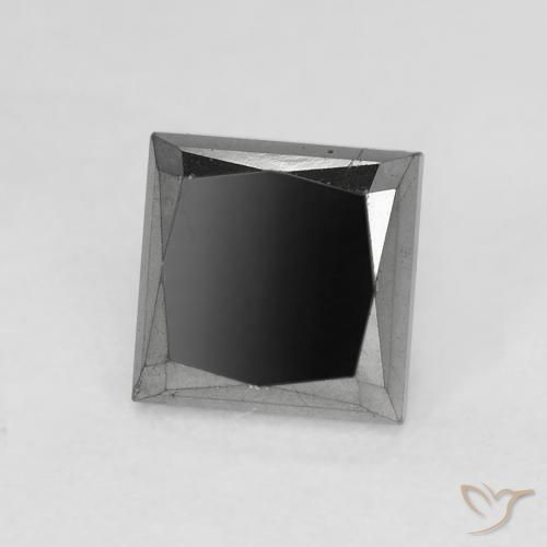 0.98 карата, натуральный Черный Бриллиант, Квадрат, Непрозрачный
