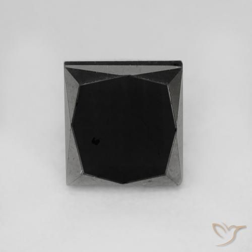 1.09ct Натуральный Черный Бриллиант, Квадрат, Непрозрачный