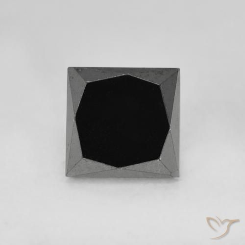 0.98ct Натуральный Черный Бриллиант, Квадрат, Непрозрачный